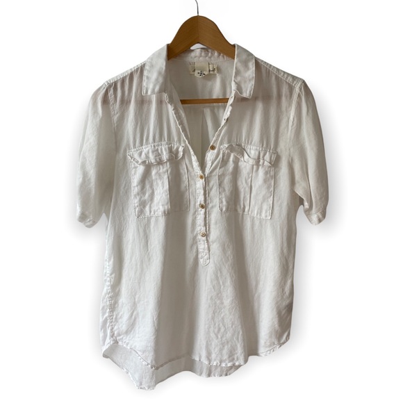 White popover shirt - Picture 1 of 4